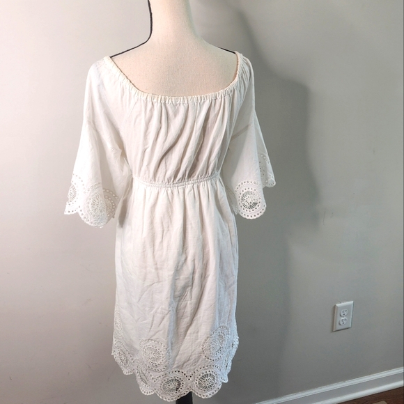 Cotton lace eyelet OTS dress - Picture 6 of 9